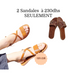 Pack de 2 Sandales en Cuir